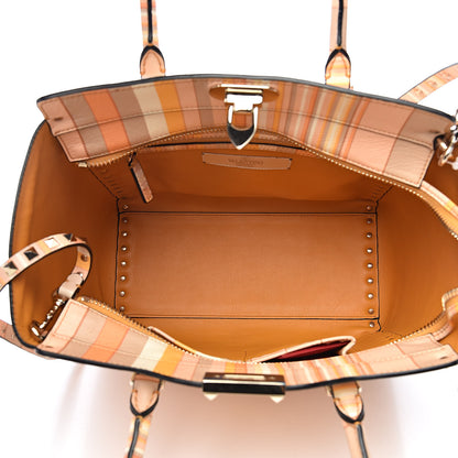 Valentino Garavani Vitello Native Couture 1975 Rockstud Double Handle Tote Mandarin Sorbet 5 of 10