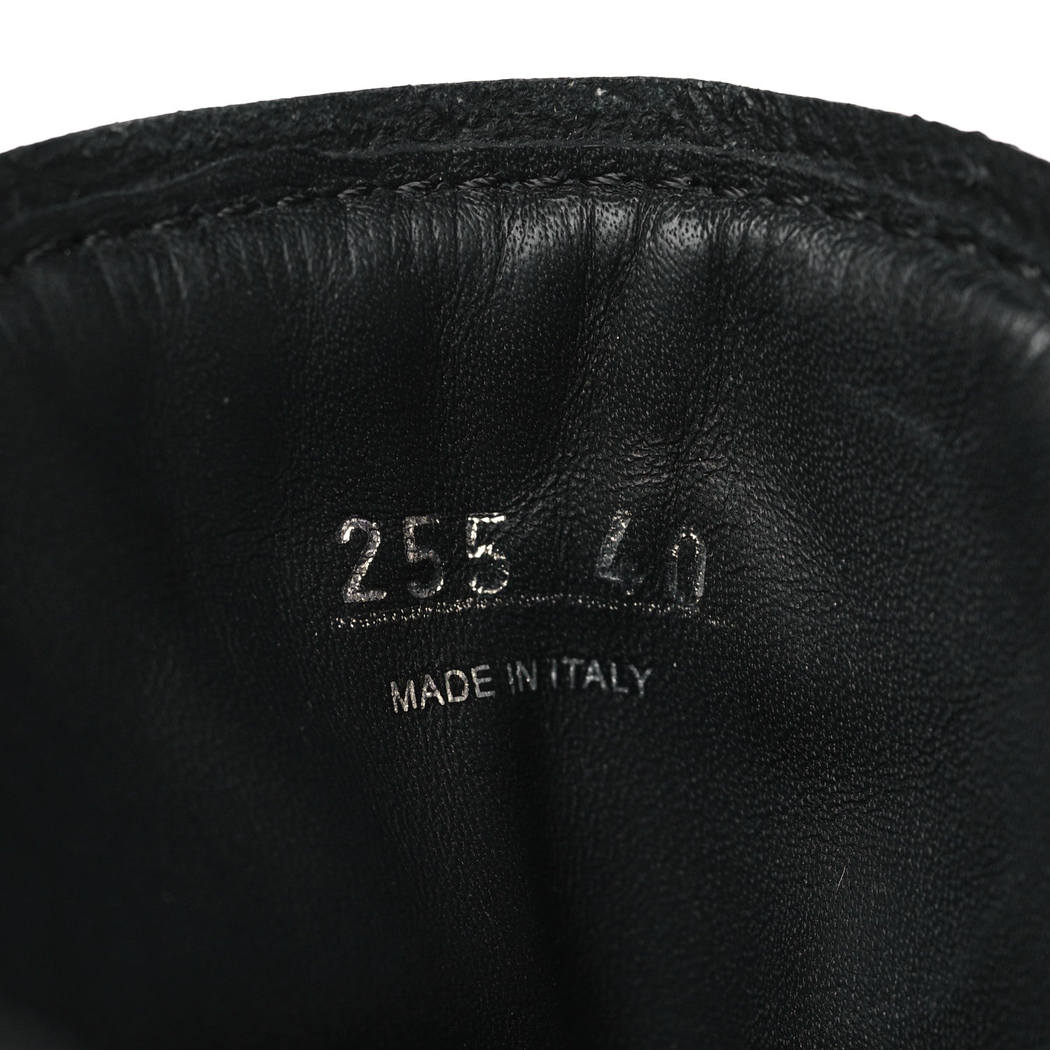 Prada Spazzolato Rois Nylon Metal Triangle Logo Monolith Pouch Pocket 55mm Boots 40 Black 7 of 8
