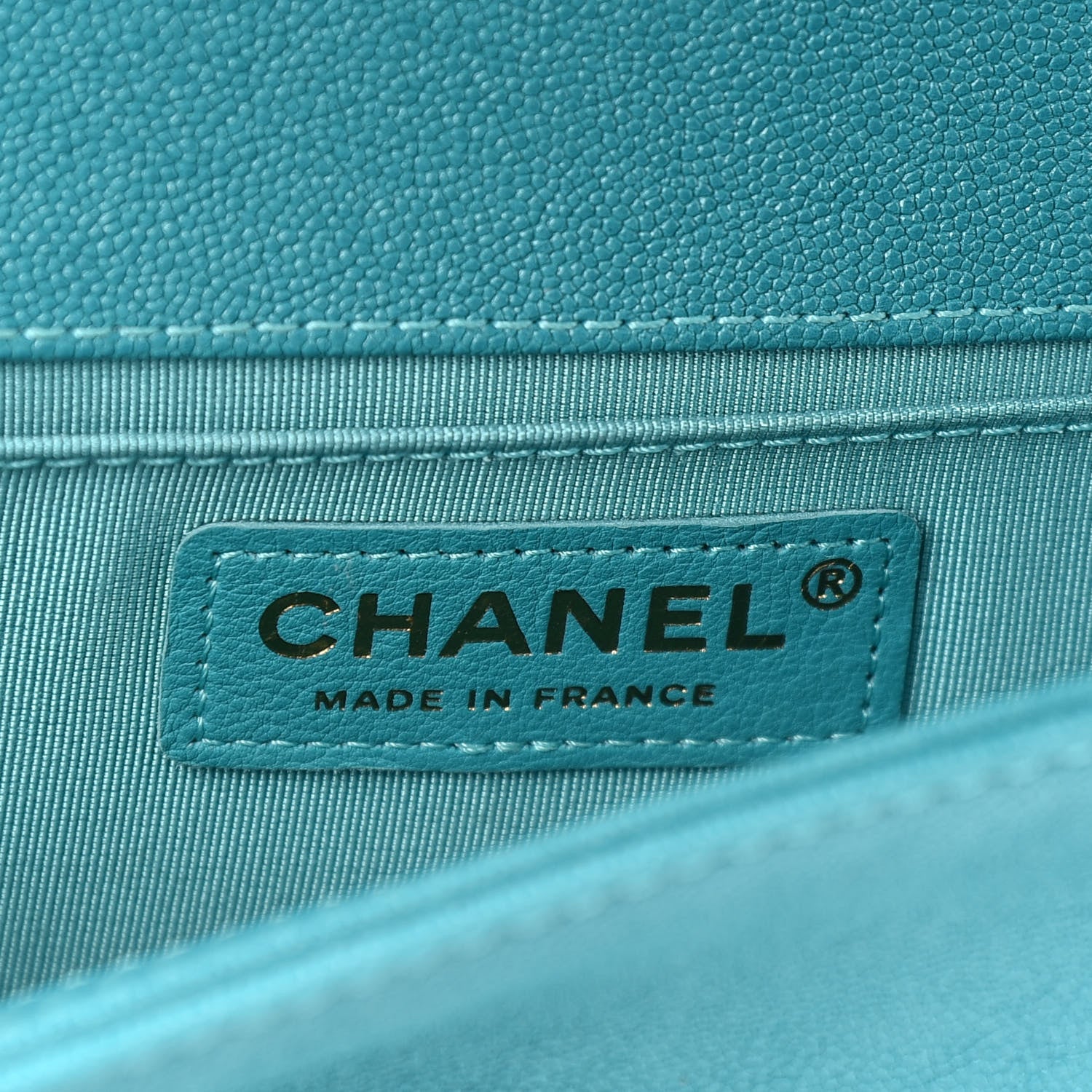 Chanel Caviar Quilted Medium Boy Flap Turquoise 6 of 9