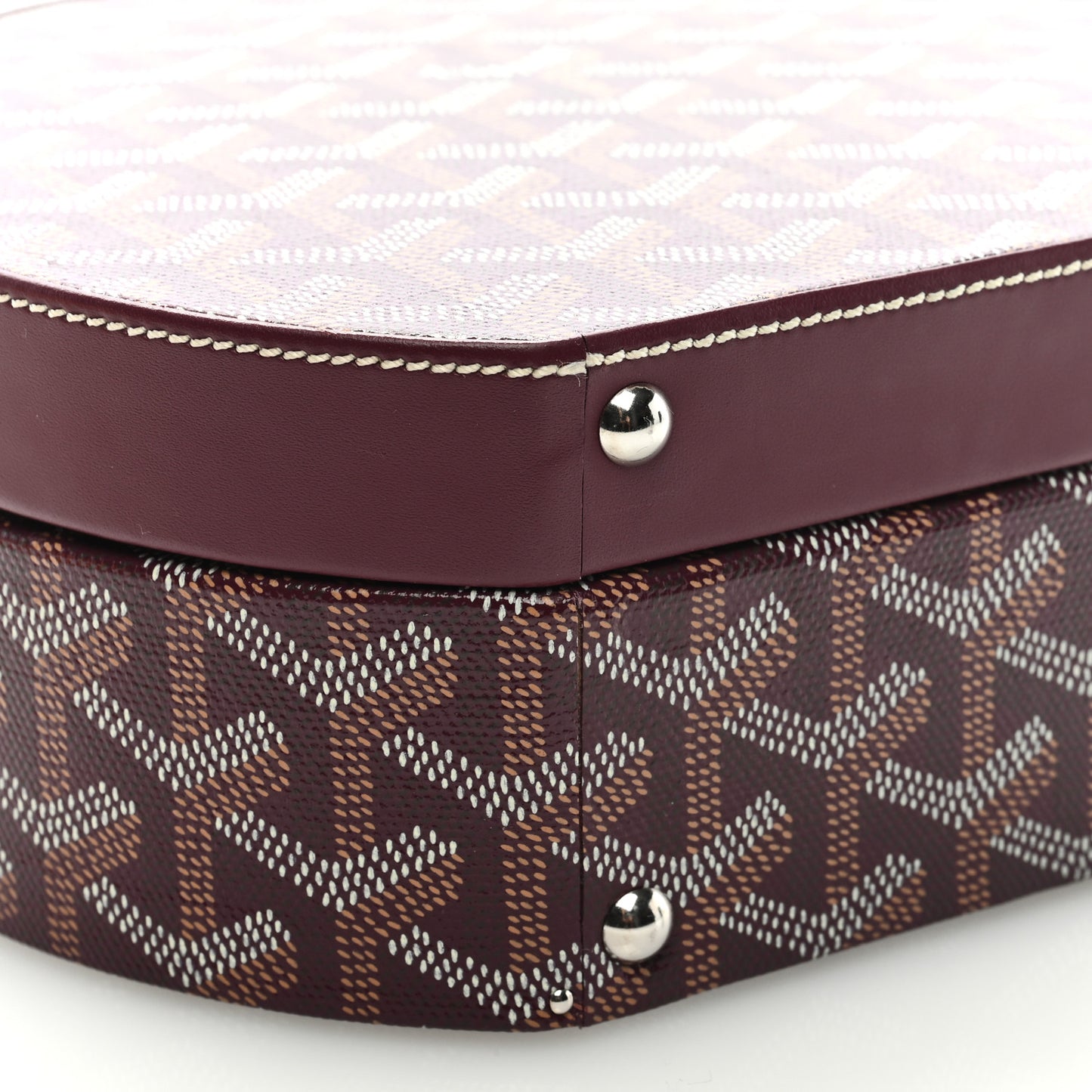 Goyardine Alto Hatbox Burgundy