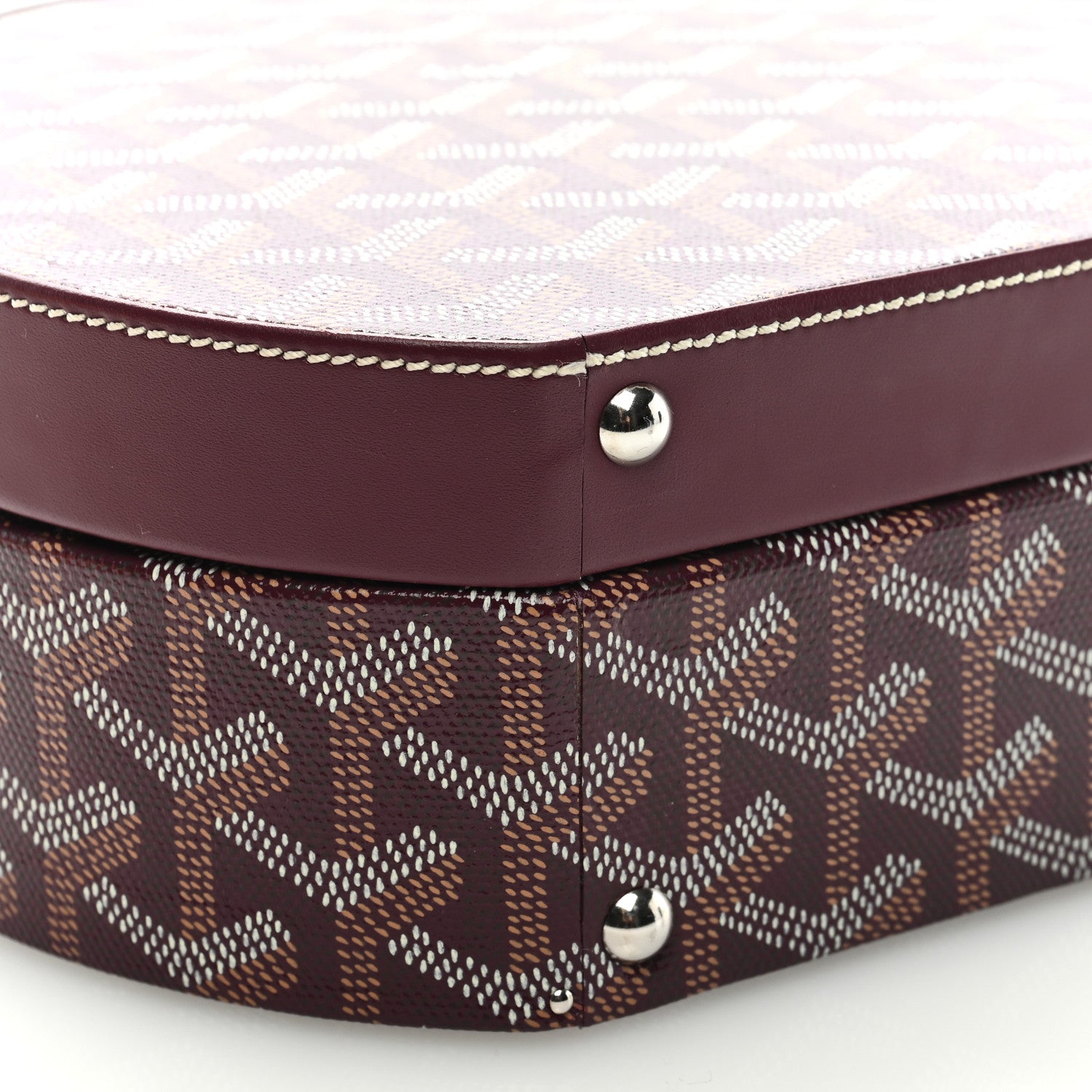 Goyard Goyardine Alto Hatbox Burgundy 7 of 8