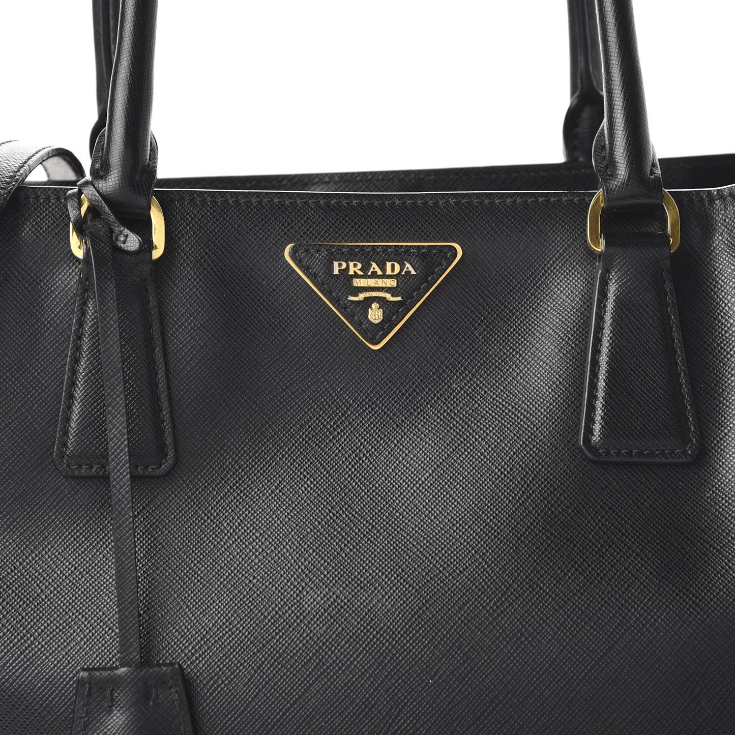 Saffiano Lux Medium Tote Black