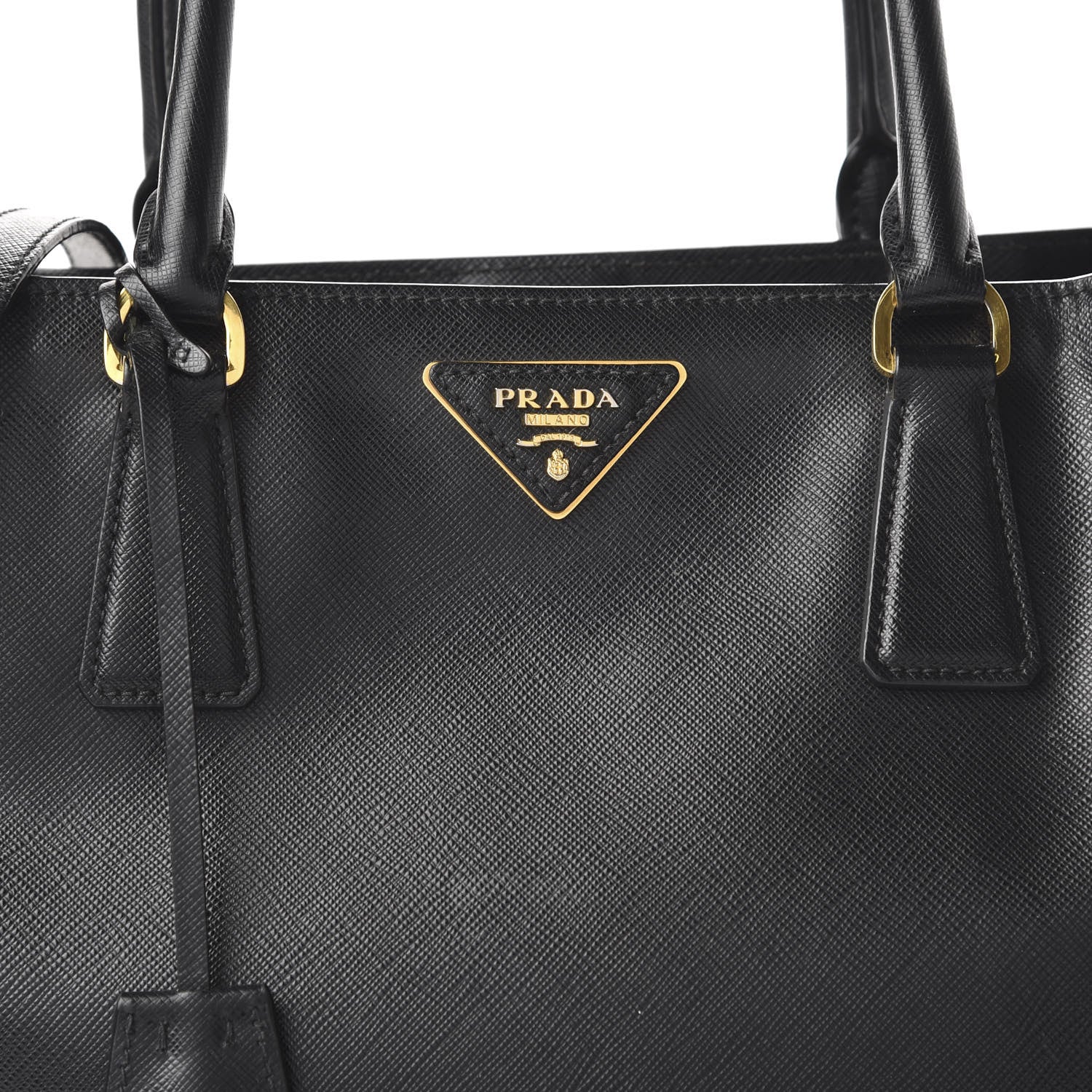 Prada Saffiano Lux Medium Tote Black 9 of 10