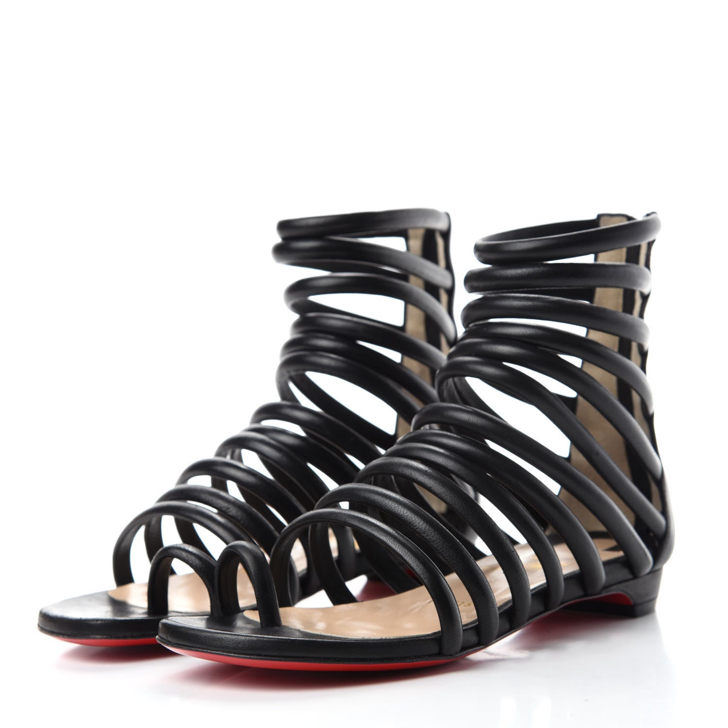 Christian Louboutin Nappa Catchetta Flats 35 Black 3 of 8