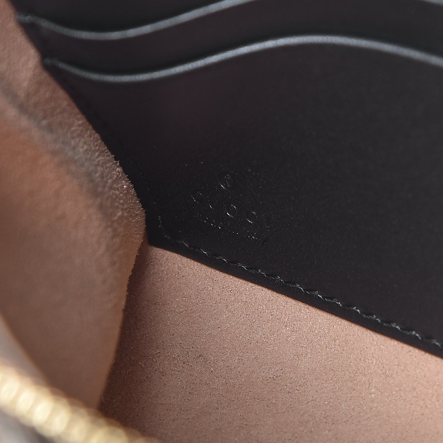 GG Supreme Monogram Bees Wrist Wallet Beige Black