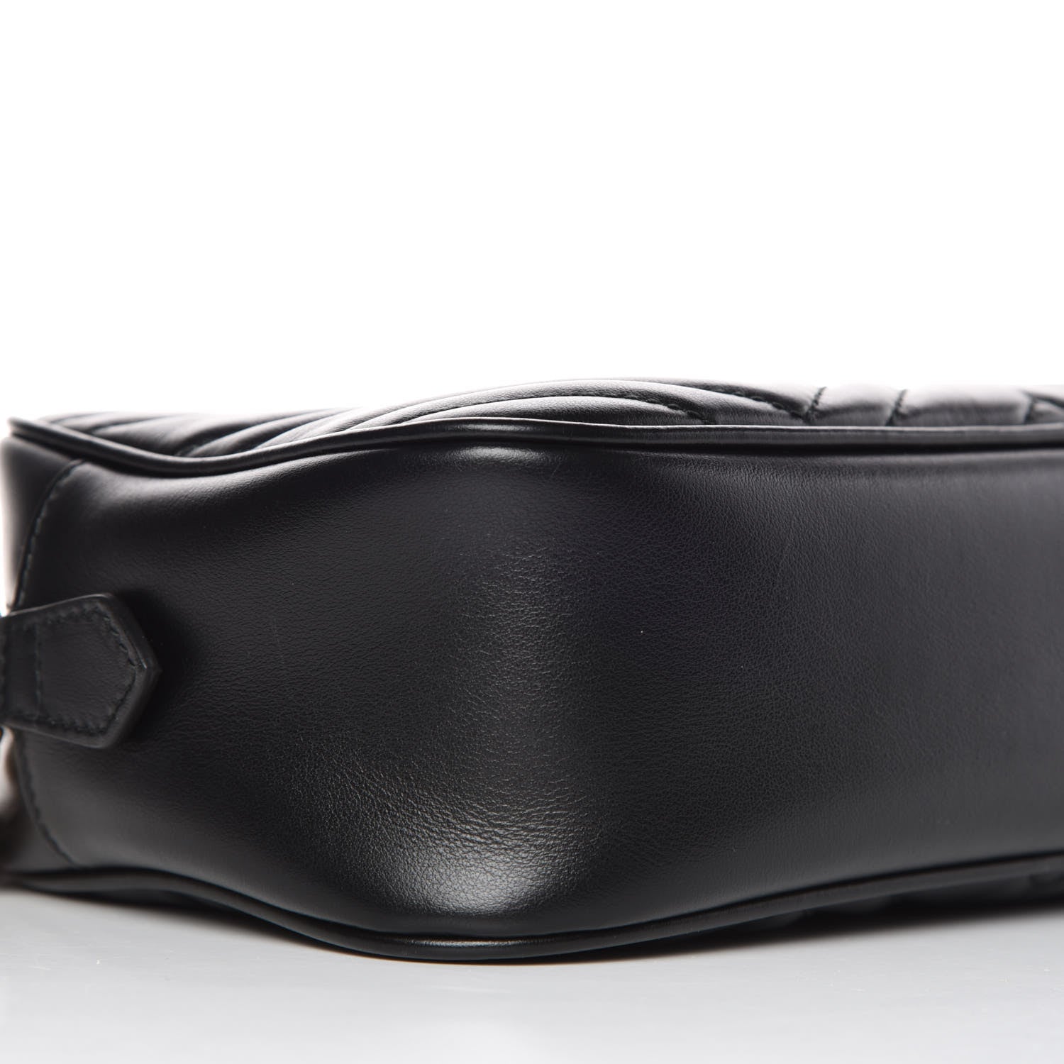 Gucci Calfskin Matelasse Small GG Marmont Chain Shoulder Bag Black 5 of 10