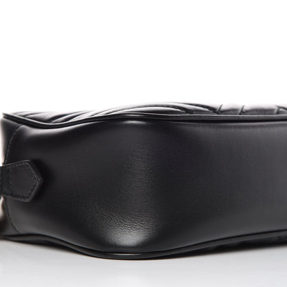 Gucci Calfskin Matelasse Small GG Marmont Chain Shoulder Bag Black 5 of 10