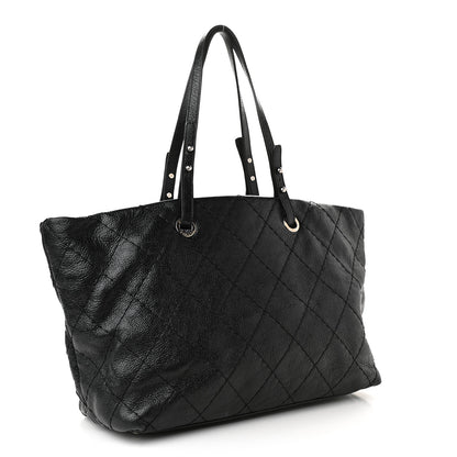 Chanel Glazed Calfskin Large On The Road Tote Black 3 of 10