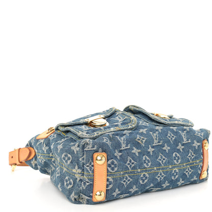 Louis Vuitton Monogram Denim Baggy PM Blue 4 of 10
