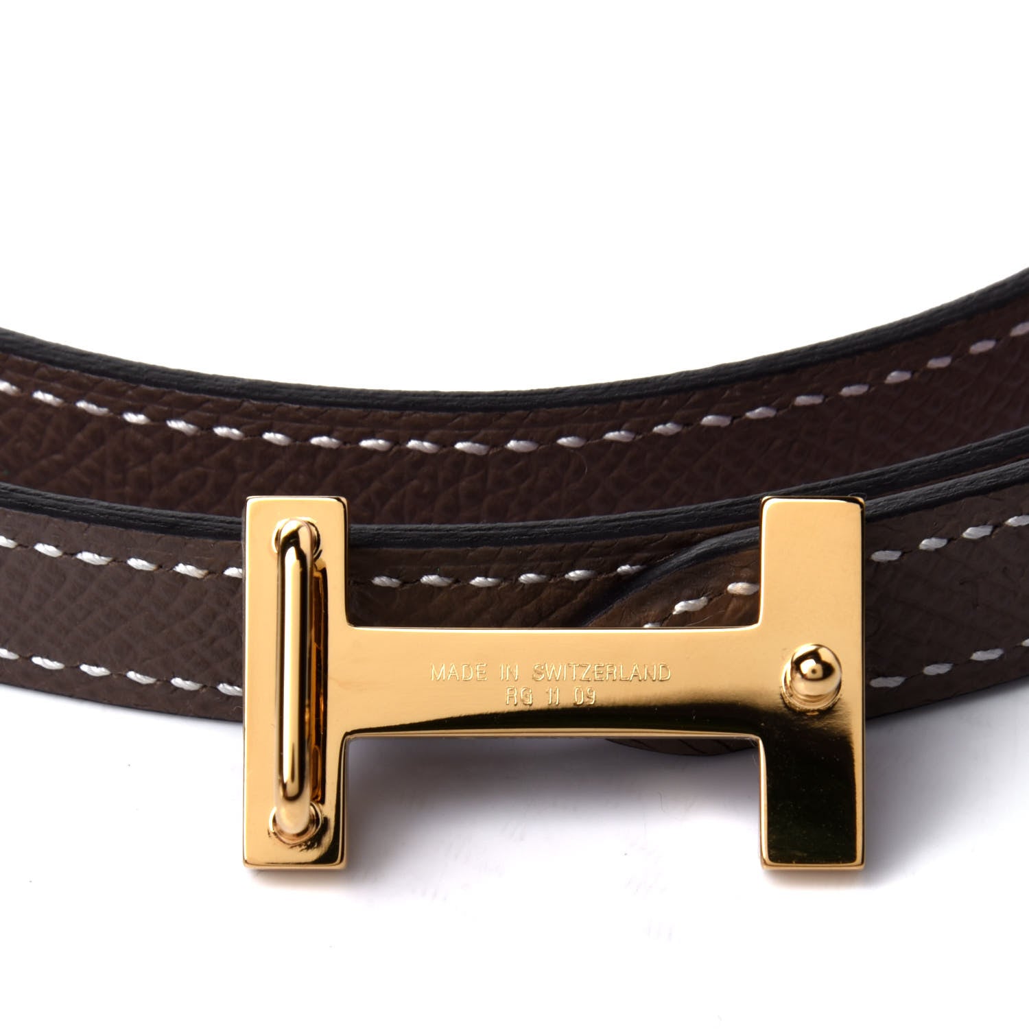 Hermes Epsom Swift 13mm Focus Belt 85 Rose Sakura Etoupe 4 of 4