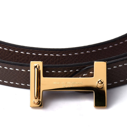 Hermes Epsom Swift 13mm Focus Belt 85 Rose Sakura Etoupe 4 of 4