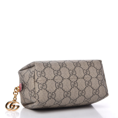 Gucci Soft GG Supreme Monogram Calfskin Small Ophidia Cosmetic Case Beige Ebony Hibiscus Red 4 of 10