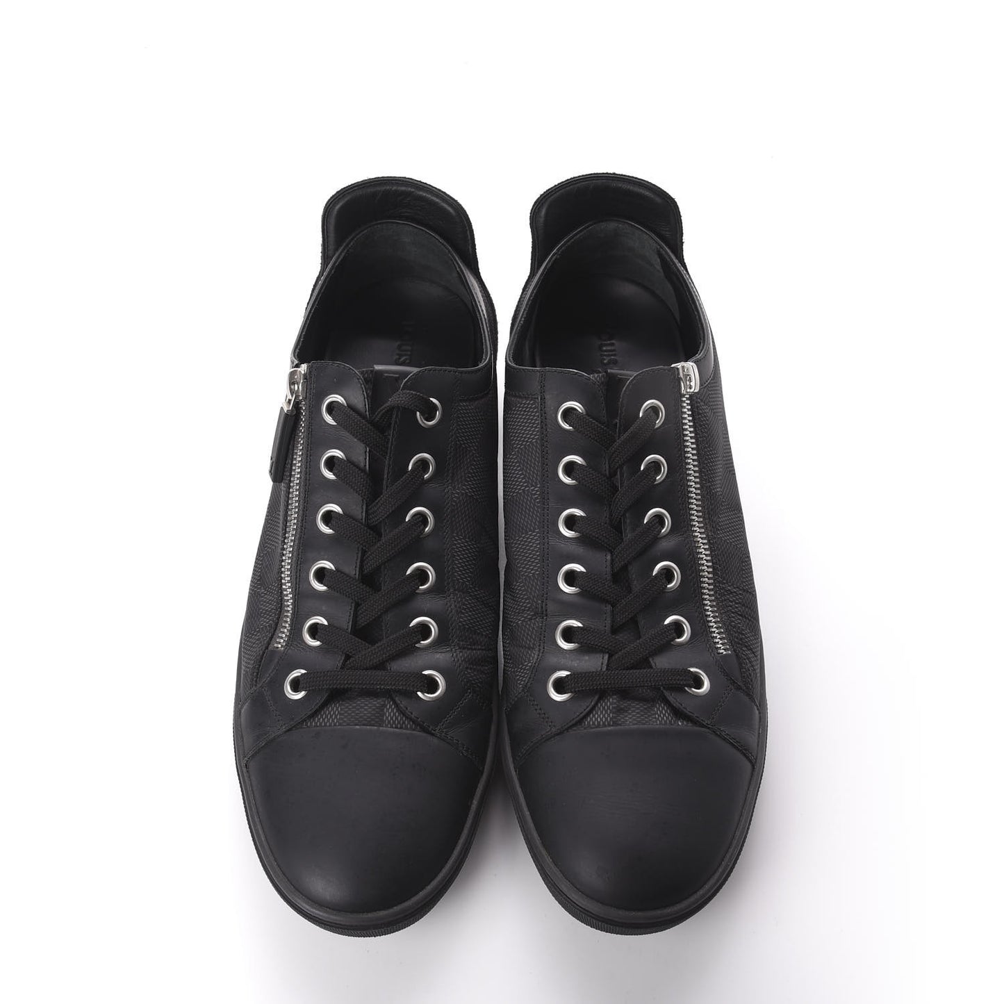 Damier Graphite Calfskin Suede Mens Aventure Sneakers 9.5