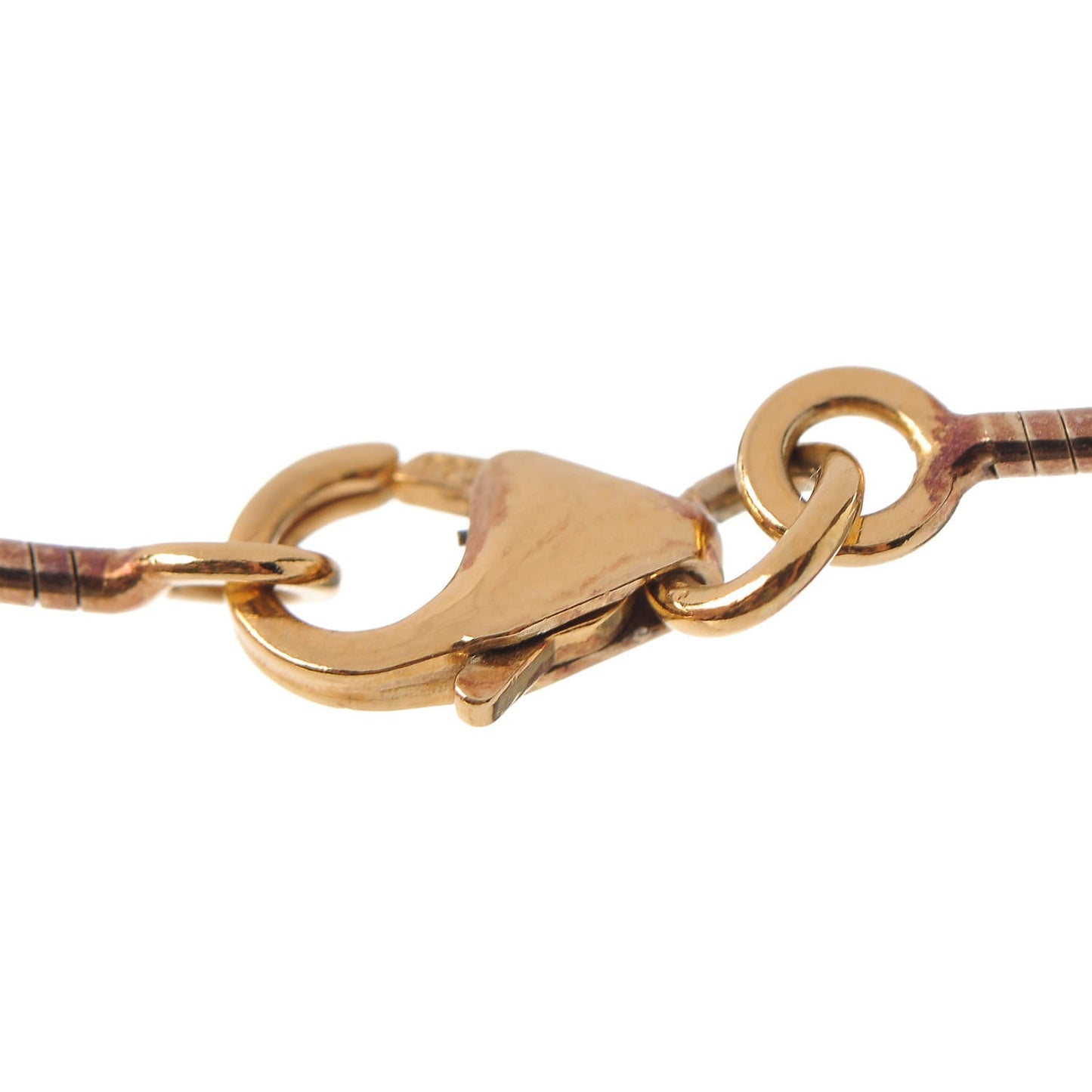 Lacquered Gold Pop H Pendant Necklace Orange