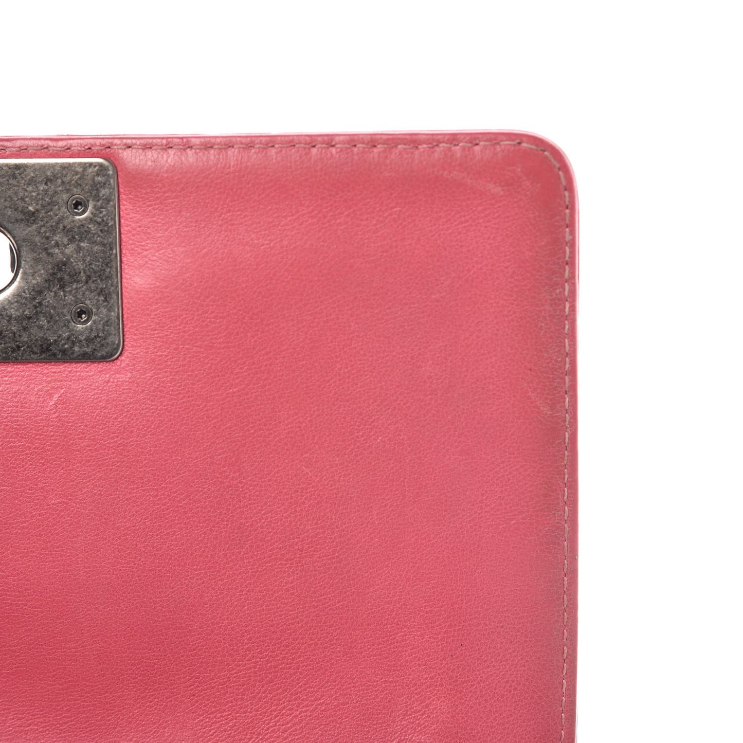 Calfskin Quilted Small Boy Flap Pink