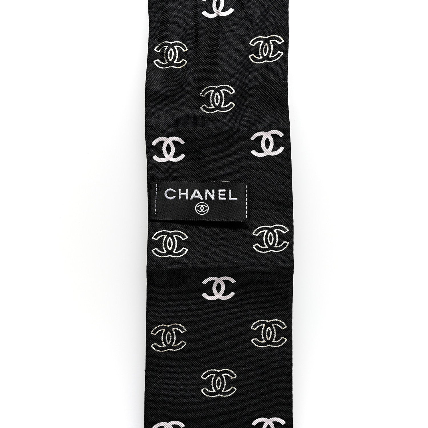 Chanel Silk CC Slim Bandeau Black Pink Gold 3 of 4