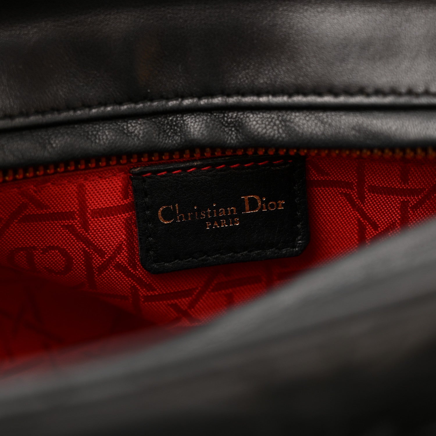 Christian Dior Lambskin Cannage Medium Lady Dior Black 6 of 12