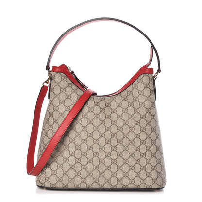 Gucci GG Supreme Monogram Linea A Hobo Red 1 of 9