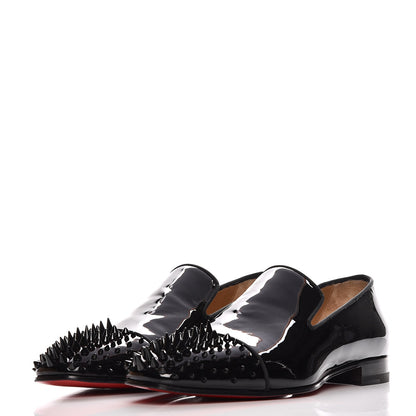 Christian Louboutin Mens Patent Spikes Dynodent Flat Loafers 42 Black 2 of 10