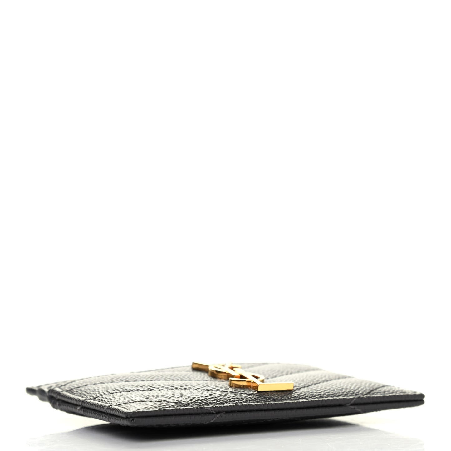 Grain De Poudre Matelasse Chevron Monogram Credit Card Case Storm