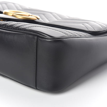Gucci Calfskin Matelasse Large GG Marmont Shoulder Bag Black 10 of 10