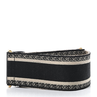 Christian Dior Canvas Embroidered Shoulder Strap Blue 2 of 6