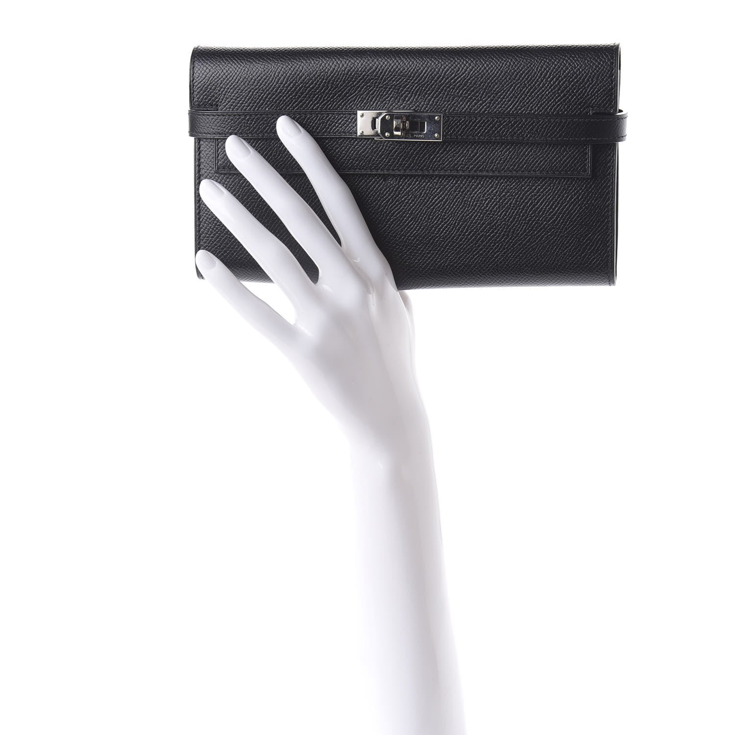 Hermes Epsom Kelly Longue Wallet Black 2 of 10