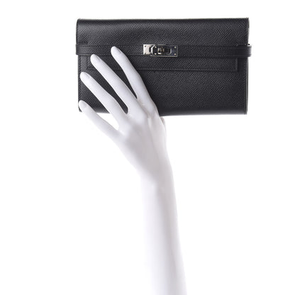Hermes Epsom Kelly Longue Wallet Black 2 of 10