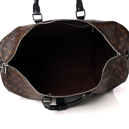 Louis Vuitton Monogram Macassar Keepall Bandouliere 55 4 of 4