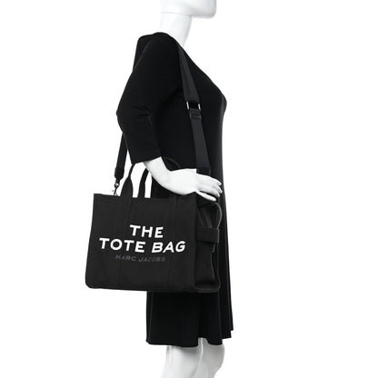 Marc Jacobs Cotton Canvas Medium The Tote Black 2 of 9