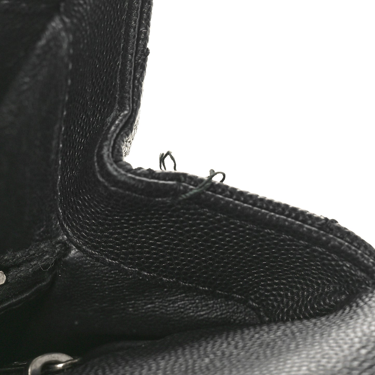 Caviar Lizard Quilted Large Coco Handle Flap Black