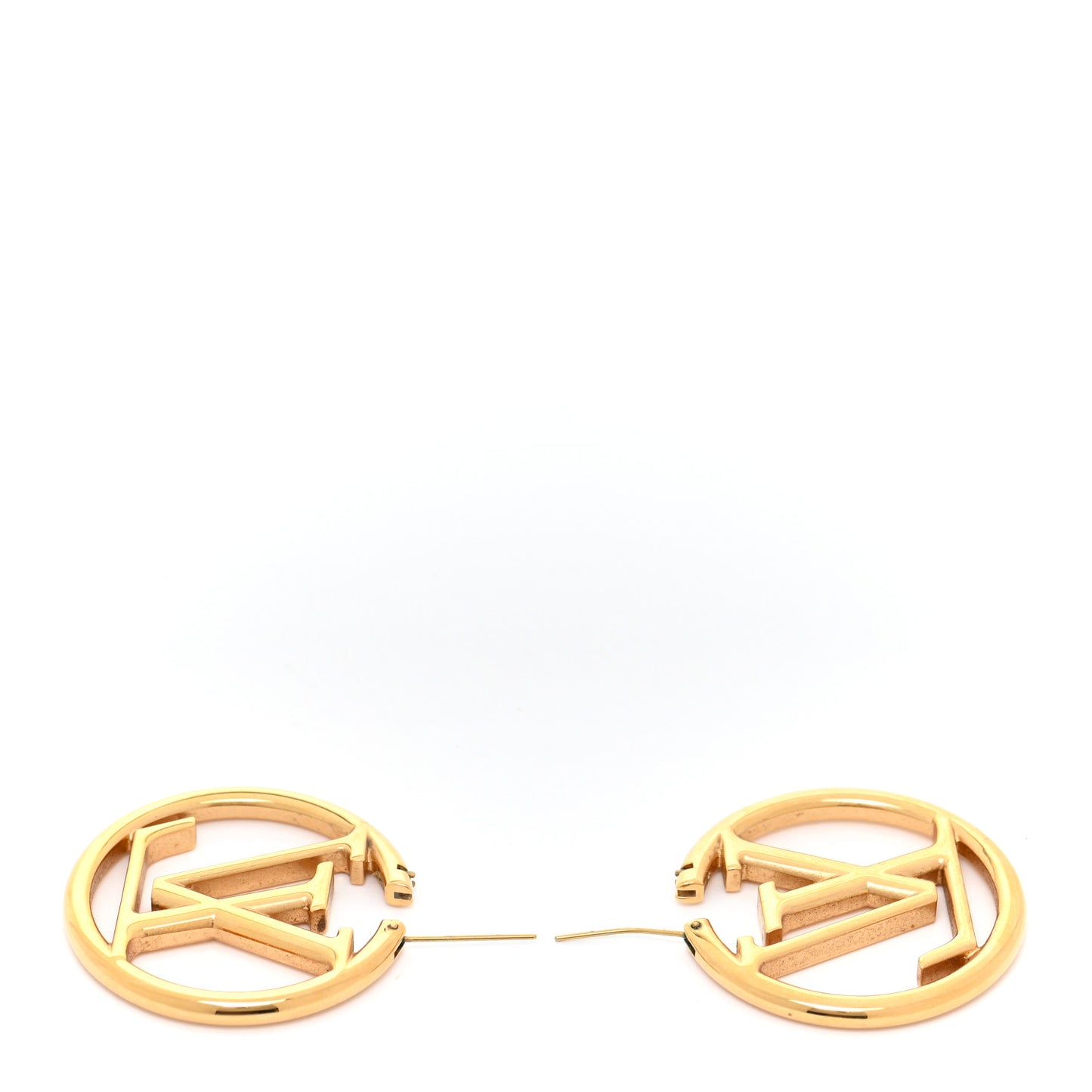 Metal Louise Hoop Earrings Gold