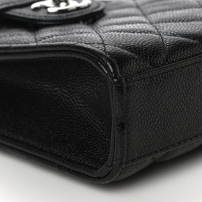 Chanel Caviar Quilted Classic Phone Holder Black 10 of 14