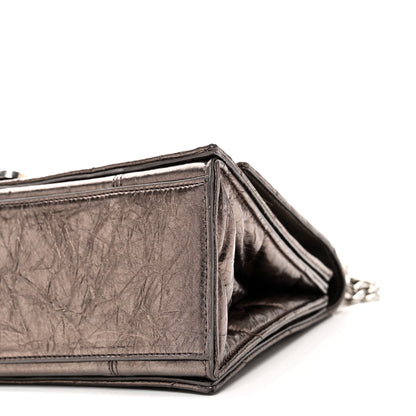 Balenciaga Metallic Crushed Calfskin Quilted Medium Crush Chain Bag Dark Bronze 9 of 9