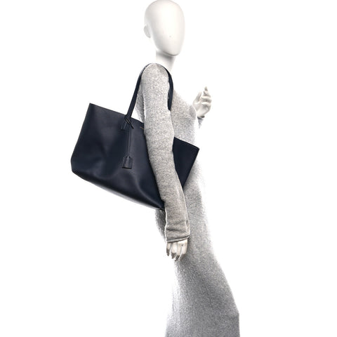 Calfskin Large Shopping Tote Navy