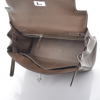 Hermes Togo Kelly Retourne 28 Etoupe 7 of 38