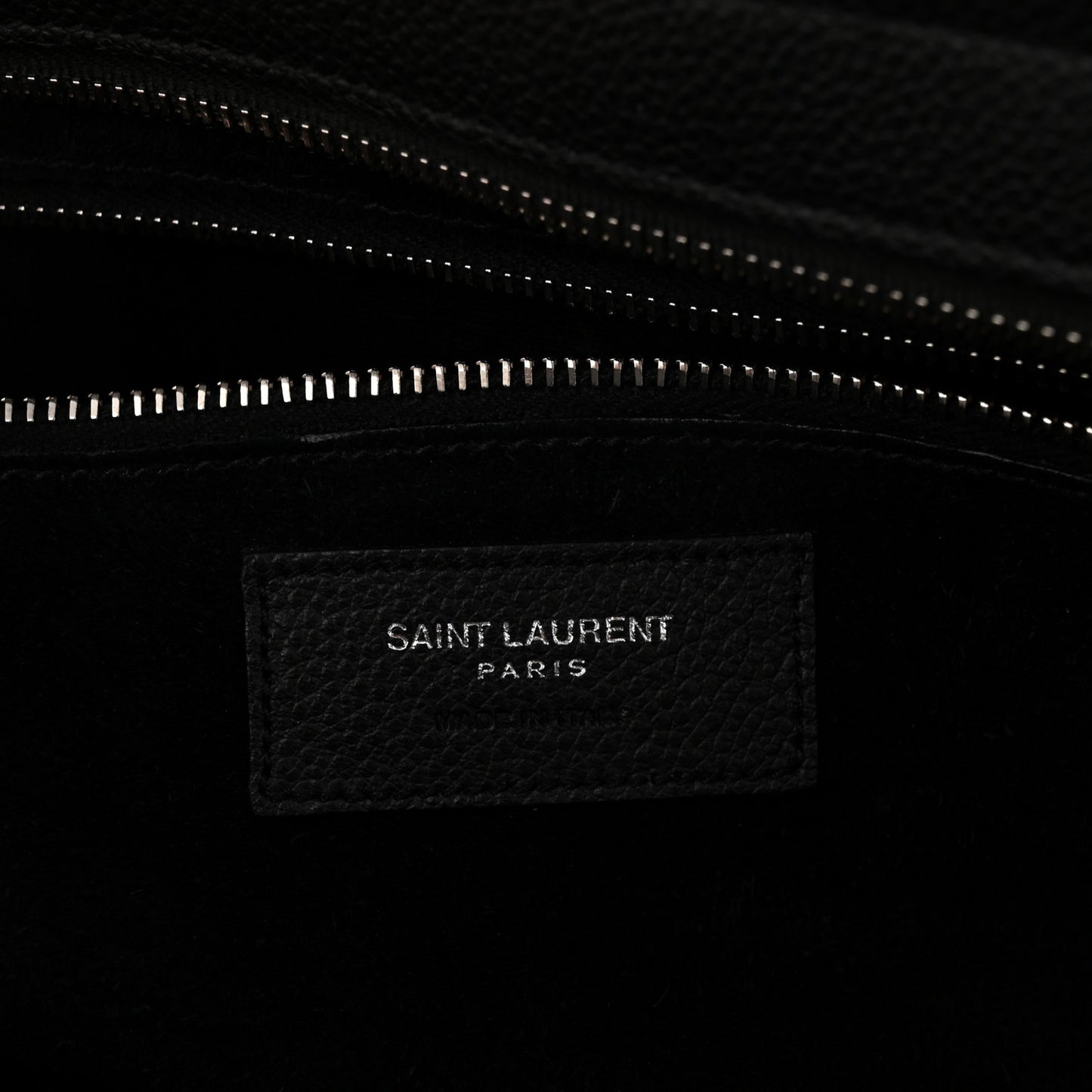 Grained Calfskin Medium Cabas Rive Gauche Black