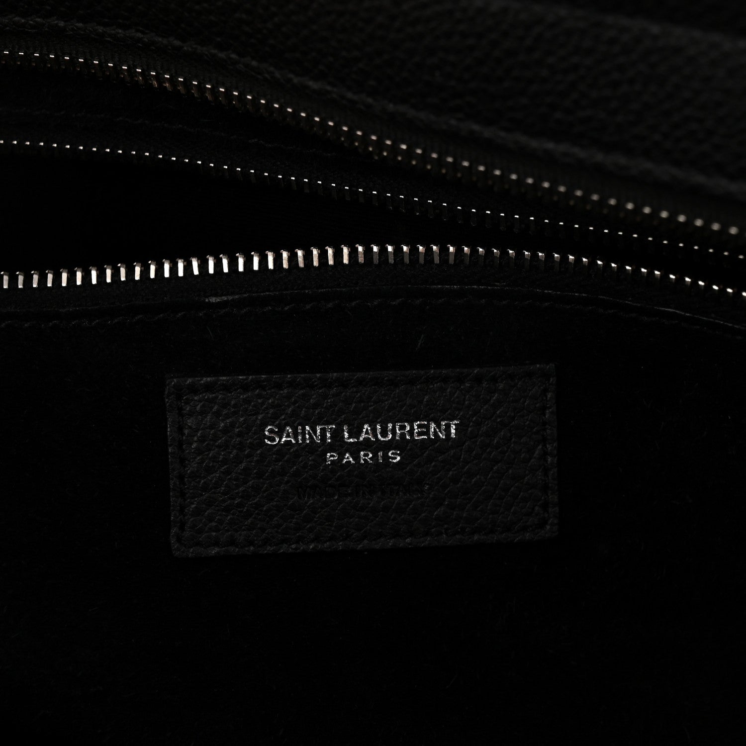 Saint Laurent Grained Calfskin Medium Cabas Rive Gauche Black 6 of 11