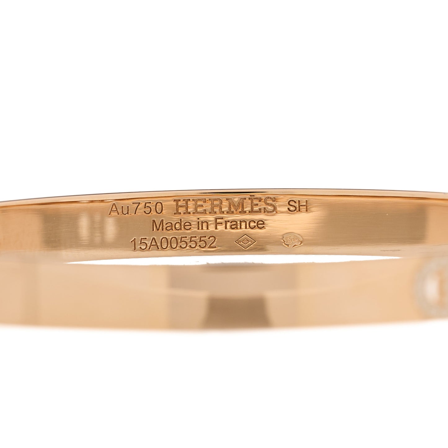 18K Rose Gold Diamond PM H D'Ancre Bracelet SH