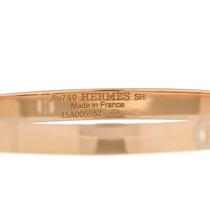 Hermes 18K Rose Gold Diamond PM H D'Ancre Bracelet SH 3 of 3