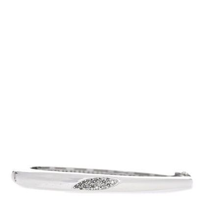 Roberto Coin Sterling Silver Diamond Capri Bangle Bracelet 1 of 5