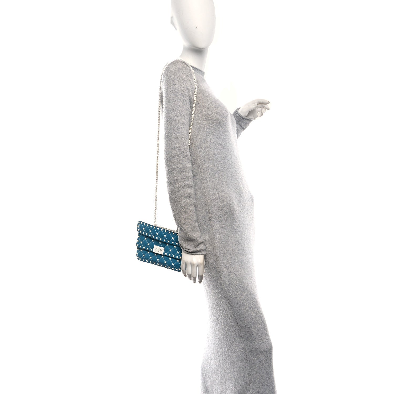 Valentino Garavani Nappa Small Free Rockstud Spike Shoulder Bag Cerulean 2 of 10