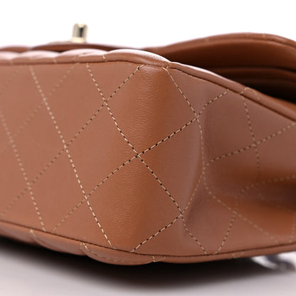 Chanel Lambskin Quilted Small Double Flap Brown 9 of 9
