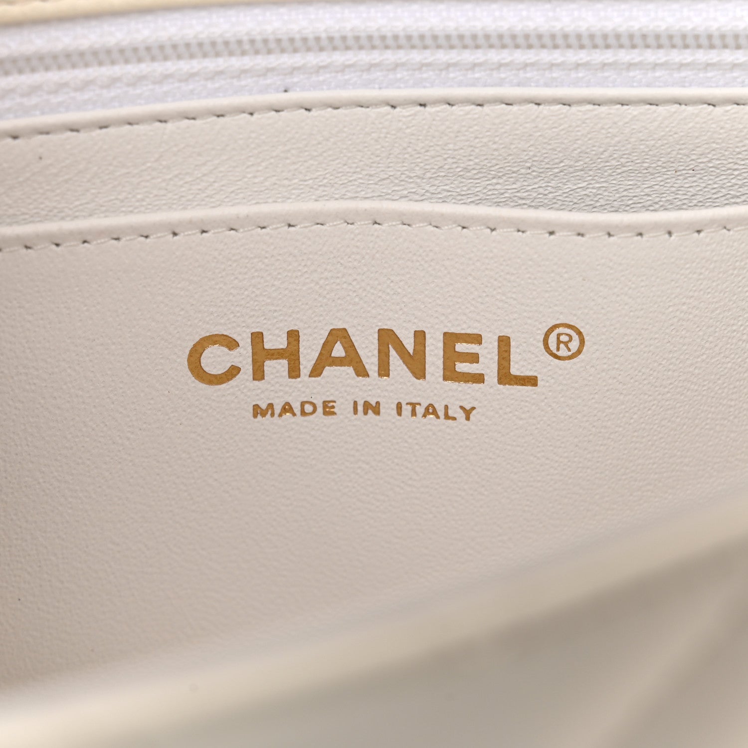 Chanel Lambskin Chevron Quilted Mini Rectangular Flap White 6 of 12