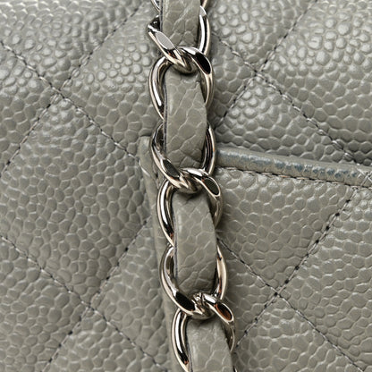 Chanel Caviar Quilted Mini Rectangular Flap Light Grey 12 of 13