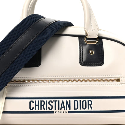 Christian Dior Calfskin Small Dior Vibe Zip Bowling Bag White 8 of 10