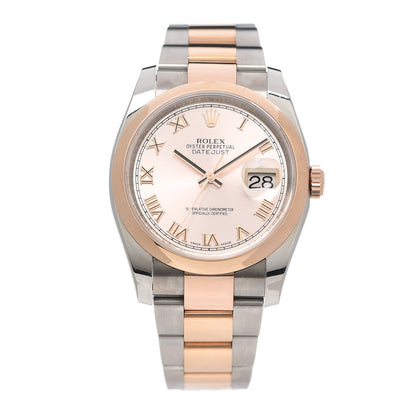 Rolex Stainless Steel 18K Everose Gold 36mm Oyster Perpetual Datejust Watch Pink 116201 1 of 5