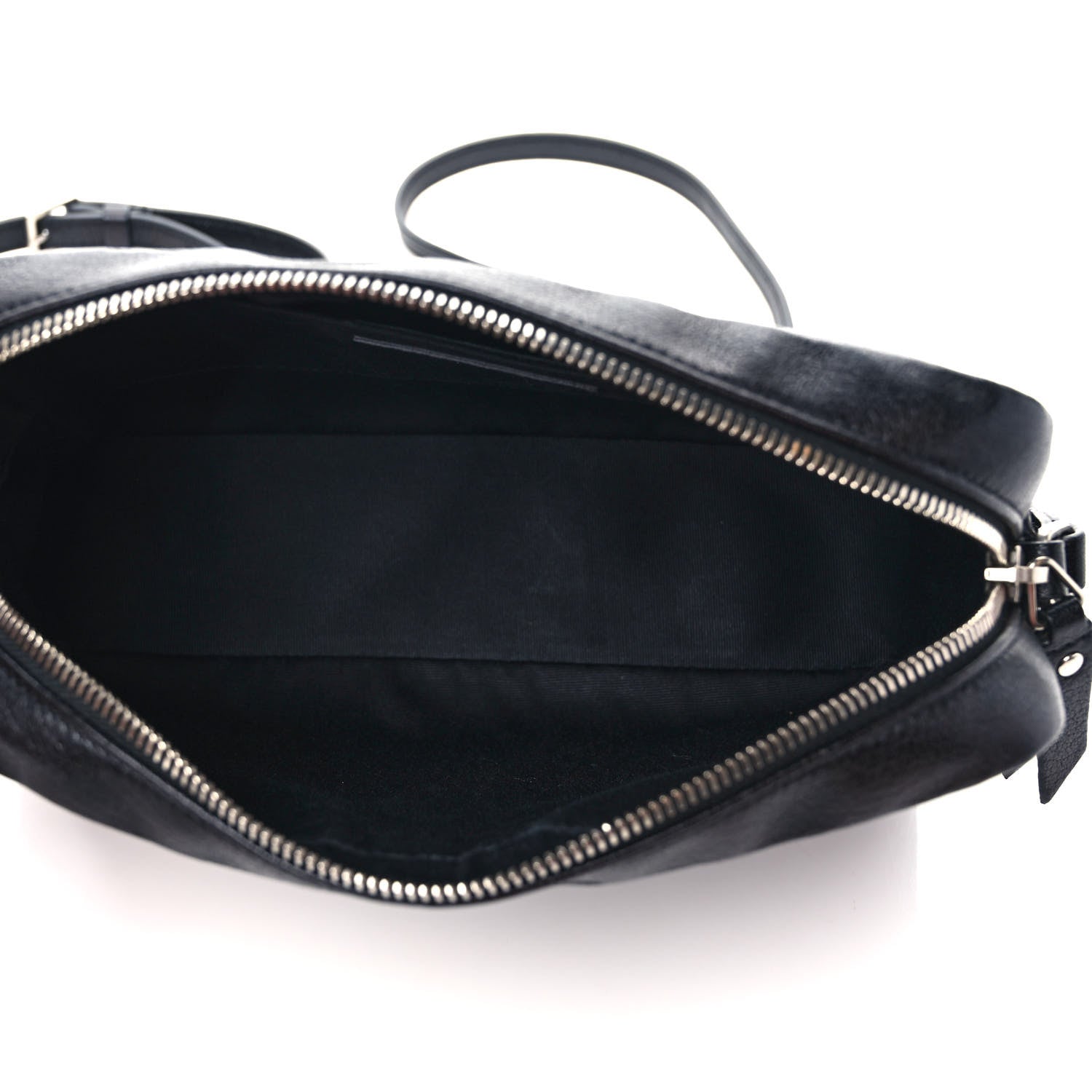Saint Laurent Lambskin Monogram Embossed Small Lou Camera Bag Black 5 of 11