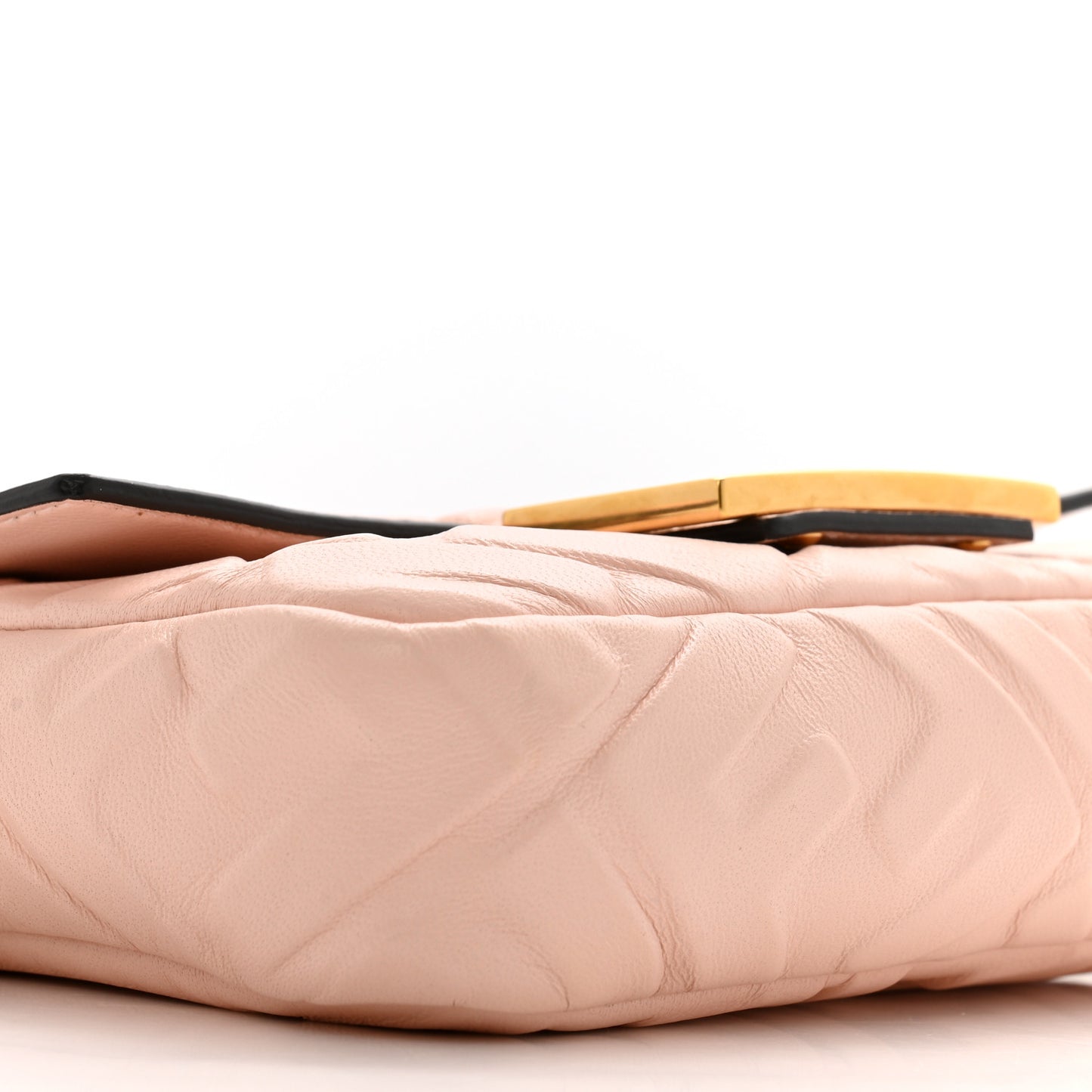 Nappa FF 1974 Embossed Mini Baguette Rosa Quarzo