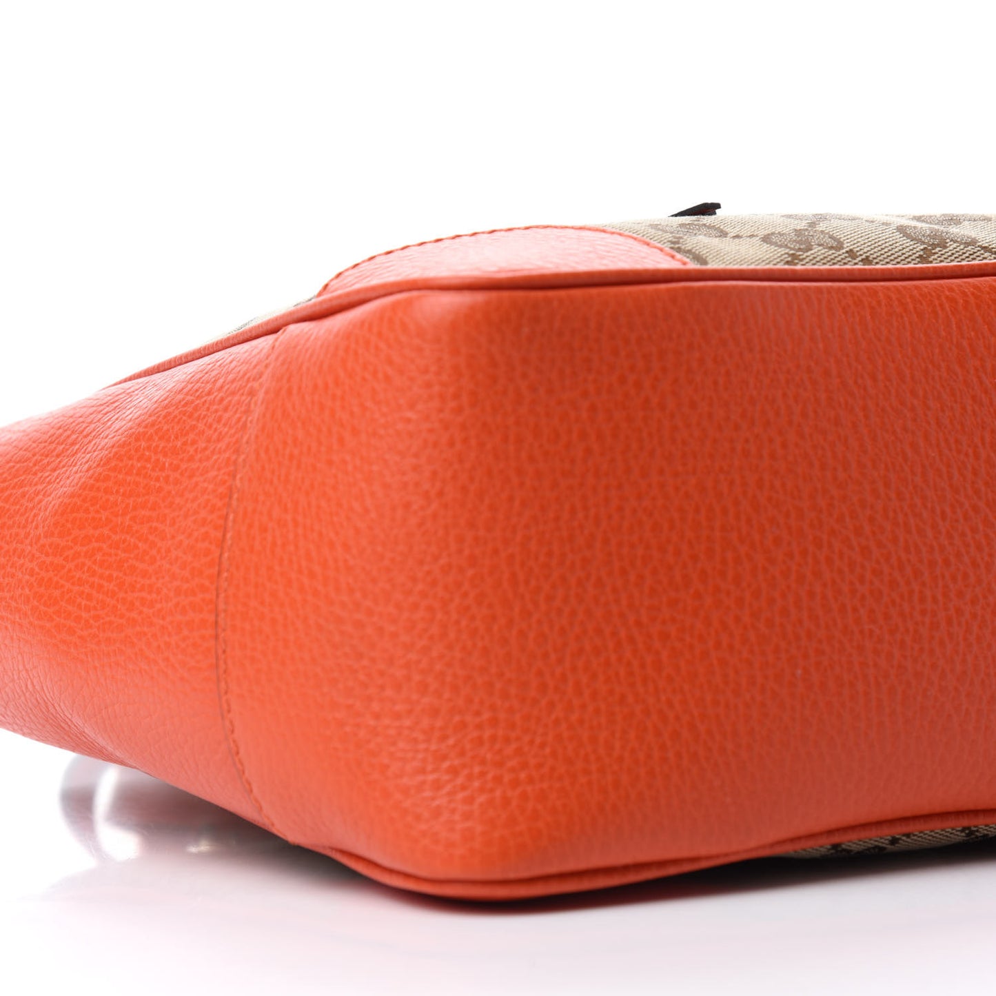 Monogram Dollar Calfskin Small Bree Tote Beige Ebony Sun Orange